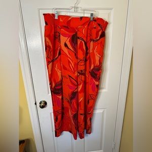 A New Day Wide Leg Pants - Red Floral